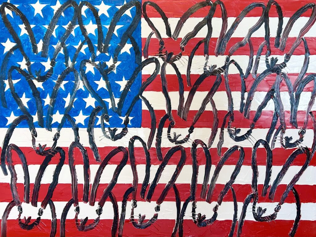 Hunt Slonem’s Flag Day